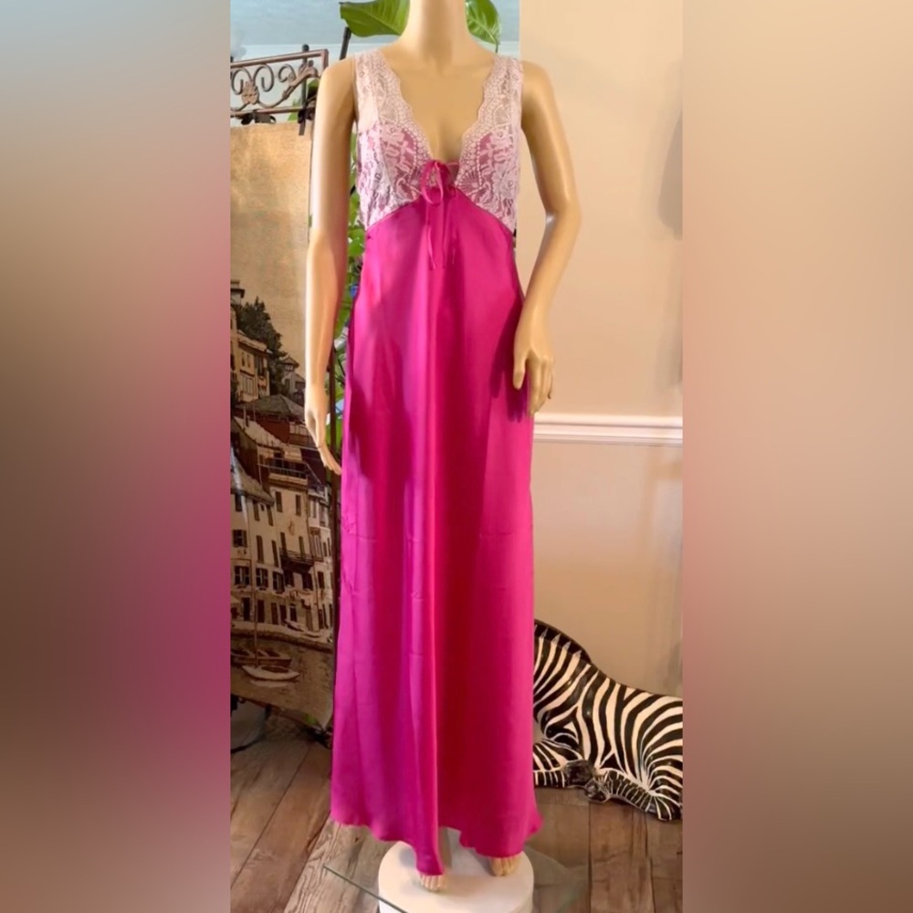 Free People Intimately COUNTRYSIDE Satin Lace Maxi Slip Dress